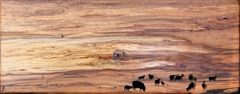 Fiona Kingdon - Artist In Wood Earth, Sea, Sky - Greetings Card