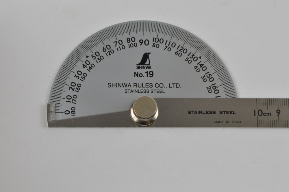 Shinwa Protractor No.19 Chrome Finish Classic Hand Tools Limited
