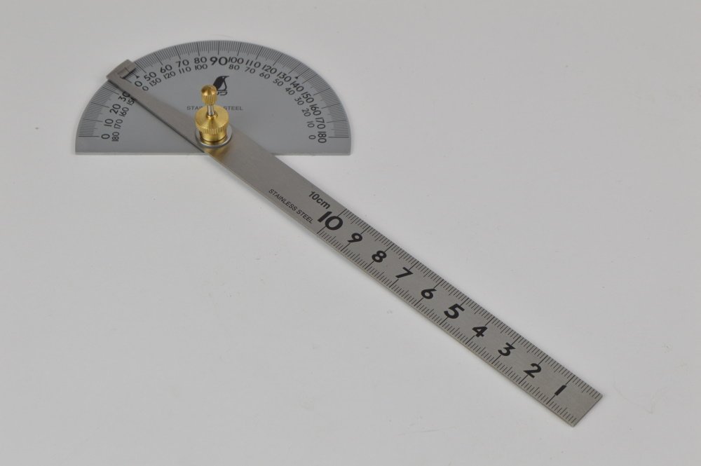 Shinwa Protractor No.184 Chrome Finish Classic Hand Tools Limited