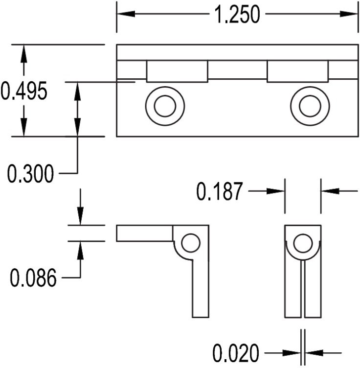 Brusso Brass Stop Hinge JB102 Classic Hand Tools Limited