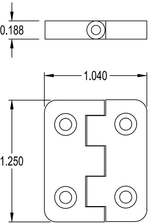 Brusso Brass Stop Hinge JB804 Classic Hand Tools Limited