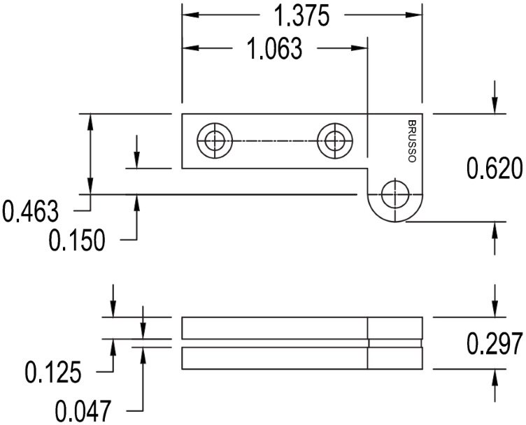 Brusso Stainless Offset Pivot Hinge L23S Classic Hand Tools Limited