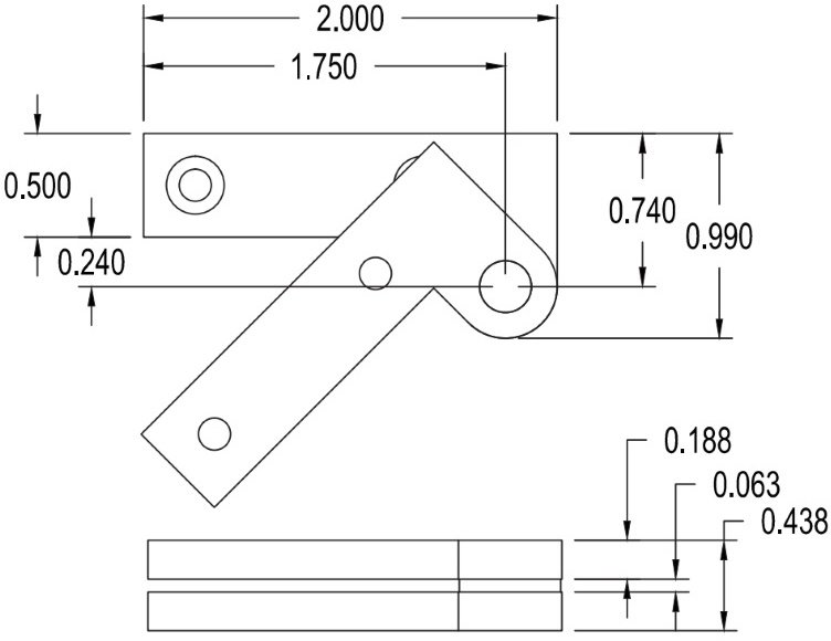 Brusso Brass Offset Pivot Hinge L87 Classic Hand Tools Limited