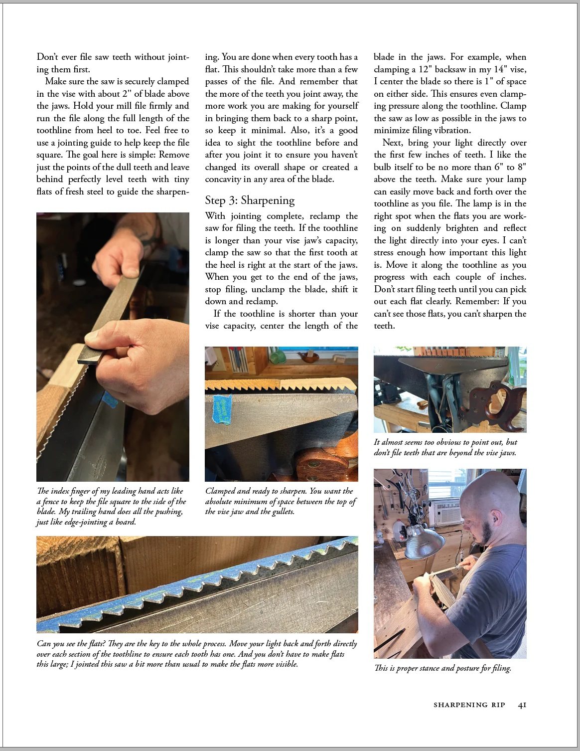 Lost Art Press Set & File A Practical Guide to Saw Sharpening