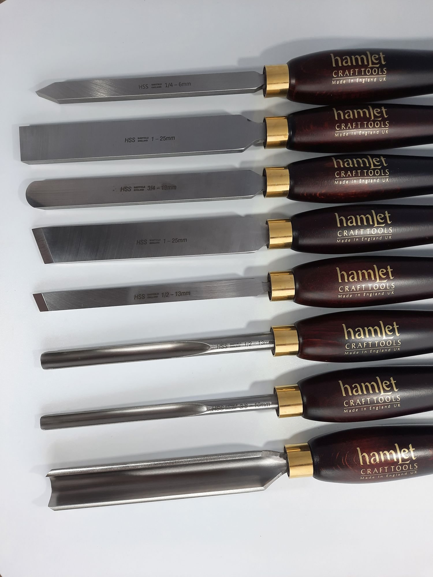 Hamlet Woodturning Boxed Set 8 piece Classic Hand Tools Limited