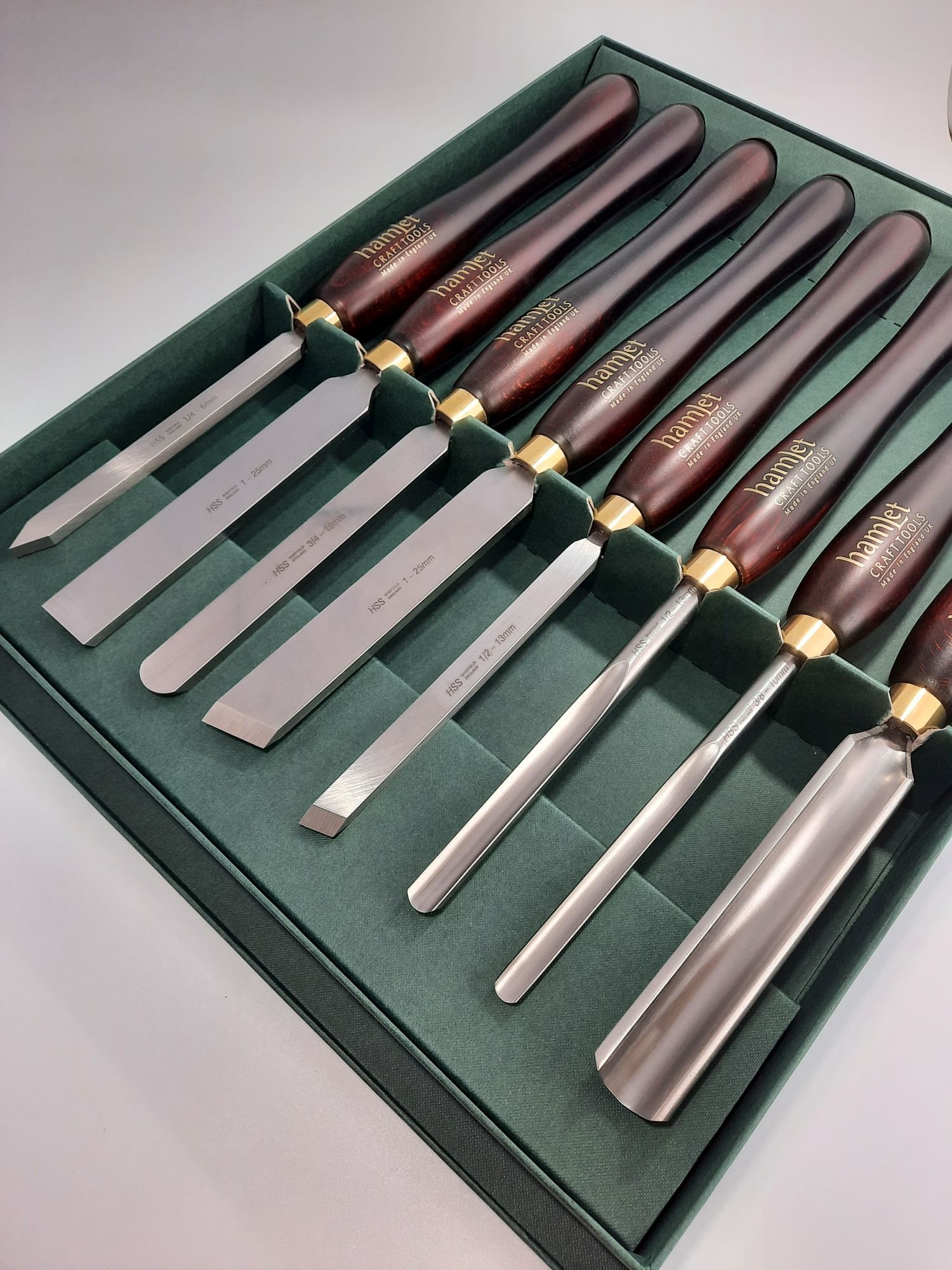 Hamlet Woodturning Boxed Set 8 piece Classic Hand Tools Limited