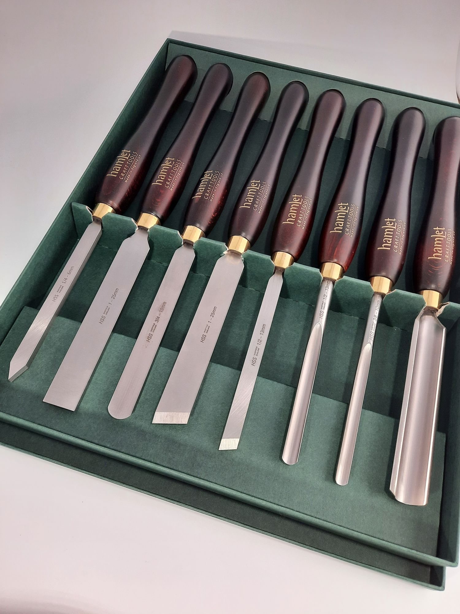 Hamlet Woodturning Boxed Set 8 piece Classic Hand Tools Limited