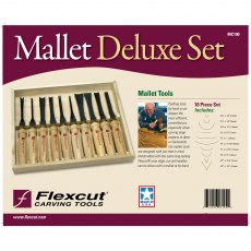 Flexcut 10 pc. Deluxe Mallet Tool Set MC100 Flexcut 10 pc. Deluxe Mallet Tool Set MC100
