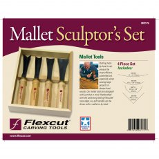 Flexcut 4 pc. Mallet Tool Sculptor's Set MC175 Flexcut 4 pc. Mallet Tool Sculptor's Set MC175