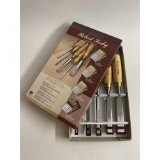 Robert Sorby Set of 5 Gilt Edge Chisels - Boxwood Robert Sorby Set of 5 Gilt Edge Chisels - Boxwood