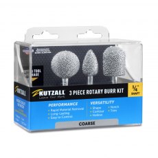 Kutzall 3 Piece Coarse 1/4'' Burr Kit Kutzall 3 Piece Coarse 1/4'' Burr Kit