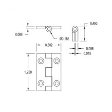 Brusso Brass Butt Hinge CB-302 Brusso Brass Butt Hinge CB-302