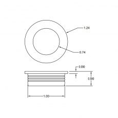 Brusso Brass Recessed Pull CP-125