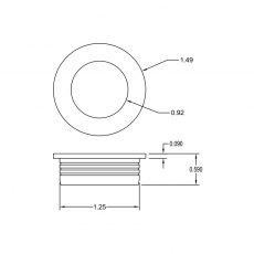 Brusso Brass Recessed Pull CP-150