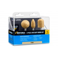 Kutzall 3 Piece Fine 1/4'' Burr Kit Kutzall 3 Piece Fine 1/4'' Burr Kit