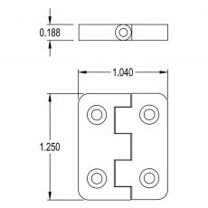Brusso Brass Stop Hinge JB-804 Brusso Brass Stop Hinge JB-804
