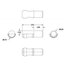 Brusso Stainless Shelf Pin K-10S Brusso Stainless Shelf Pin K-10S