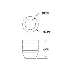 Brusso Stainless Shelf Sleeves K-2S Brusso Stainless Shelf Sleeves K-2S