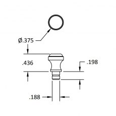 Brusso Brass Jewellery Cabinet Pull MC-428