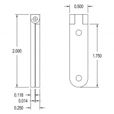Brusso Brass Side Rail Hinge SR-680 Brusso Brass Side Rail Hinge SR-680
