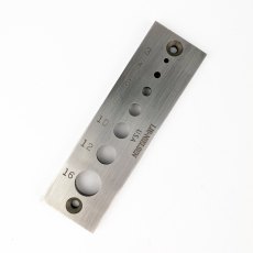 Lie Nielsen Toolworks - Metric Dowel Plate in Leather Wallet [Preowned, Unused, SOLD]