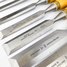 Set of 10 Marples Bevel Edge chisels [Preowned, SOLD]