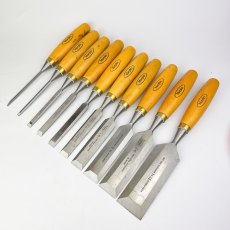 Set of 10 Marples Bevel Edge chisels [Preowned, SOLD]