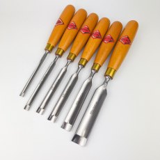 Set of 6 Incannel Firmer Gouges -  Henry Taylor, Sheffield [Preowned, As New, SOLD]