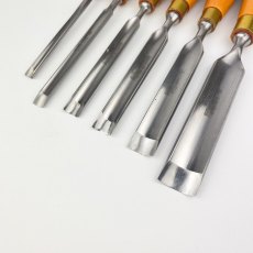 Set of 6 Incannel Firmer Gouges -  Henry Taylor, Sheffield [Preowned, As New, SOLD]