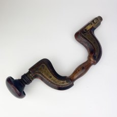 Vintage Beech & Brass Brace – Lovely Patina [Preowned, SOLD]