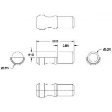 Brusso Stainless steel shelf support K-10S [Clearance]