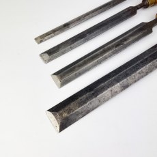 Paring chisels – 4 lovelies [Vintage, SOLD]