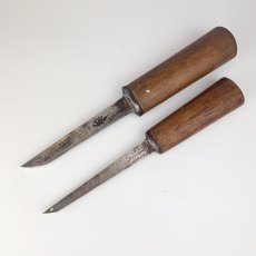 2 Good Oval Handled Mortise Chisels 3/16'' & 3/8'' [Vintage, SOLD]