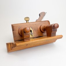 Attractive Beech bodied Plough Plane with Boxwood arms & Fence [Vintage]