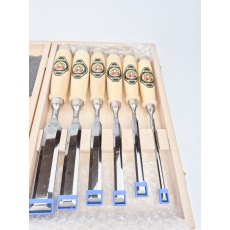 Boxed set of 6 bevel edge bench chisels - Two Cherries [Pre-owned]