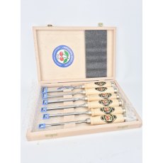 Boxed set of 6 bevel edge bench chisels - Two Cherries [Pre-owned]