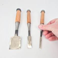 3 Japanese bevel edge bench chisels [Pre-owned]