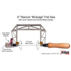 Knew Concepts Birdcage Titanium Fret Saw with Lever Tension Knew Concepts Birdcage Titanium Fret Saw with Lever Tension