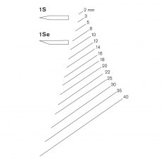 Pfeil Series 1S - Double Bevel Skew Chisel Pfeil Series 1S - Double Bevel Skew Chisel