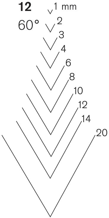 Pfeil Pfeil Series 12 - 60° V Parting Tools