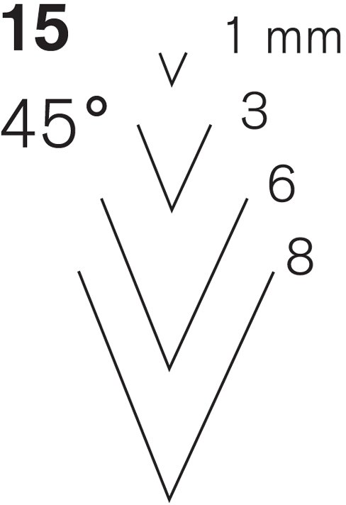 Pfeil Pfeil Series 15 - 45° V Parting Tools