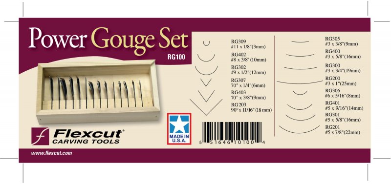 Flexcut Flexcut 14 Piece Power Gouge Set RG100