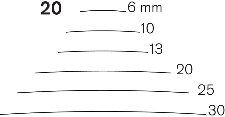 Pfeil Pfeil Back Bent Gouges Series 20