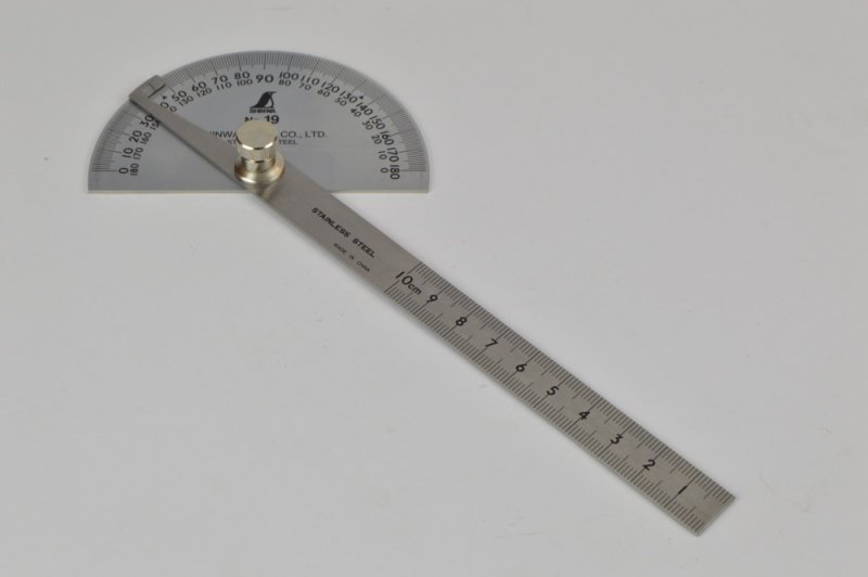 Shinwa Shinwa Protractor No.19 Chrome Finish