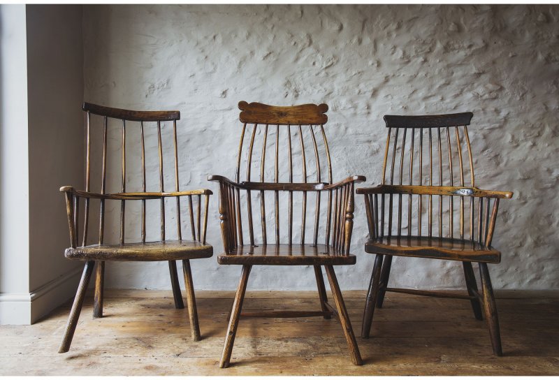 Antique stick outlet back chairs
