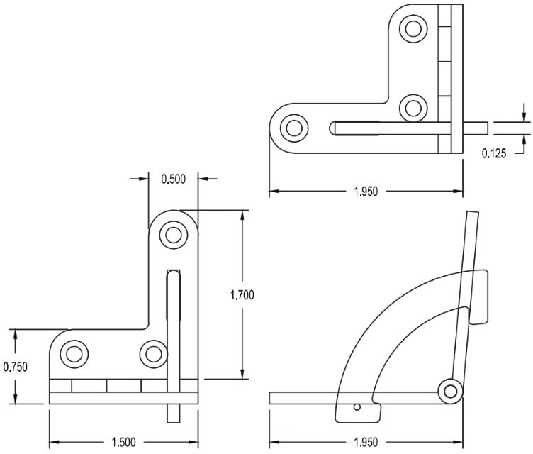 Brusso Brass Quadrant Hinge HD680 Classic Hand Tools Limited