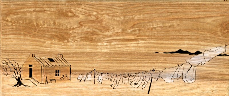 Fiona Kingdon - Artist In Wood Breeze - Greetings Card