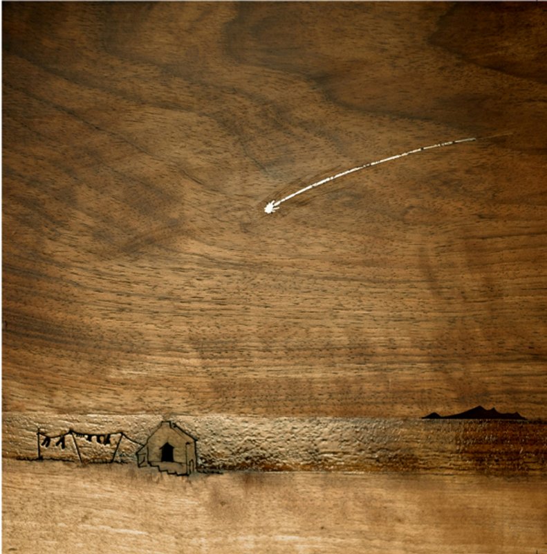 Fiona Kingdon - Artist In Wood Foula View - Greetings Card