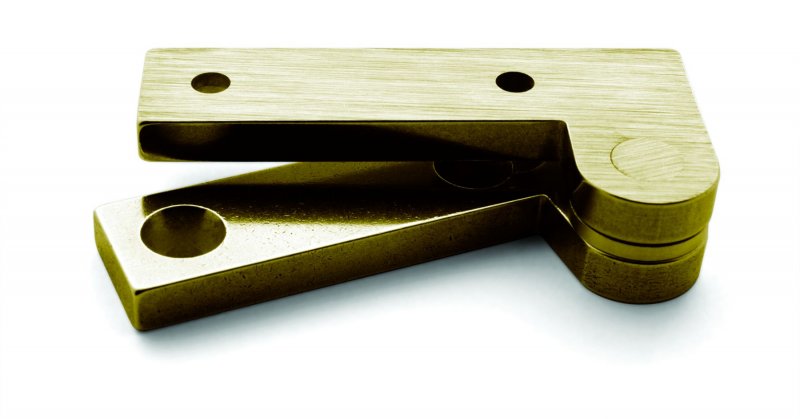 Brusso Brusso Brass Offset Pivot Hinge L-87