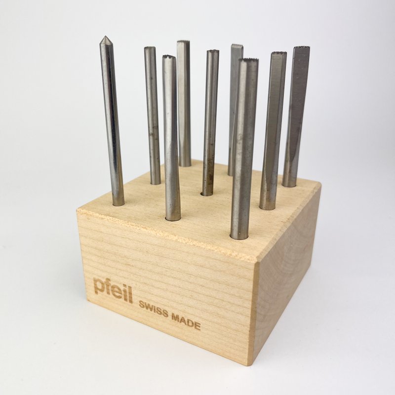 Friday Finds Pfeil Woodcarving Punches - Set of 9 Swiss Background Punches [Preowned, As New]
